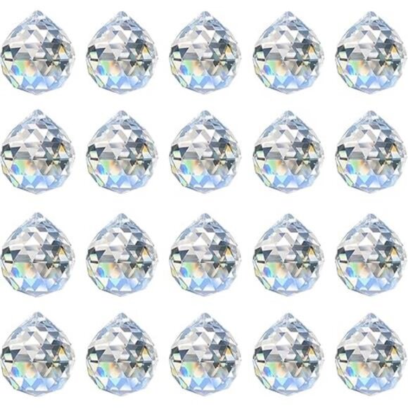 20pcs 0.8"/20mm Crystal Suncatcher Prism for Windows Hanging, Crystal Prisms - Picture 7 of 7